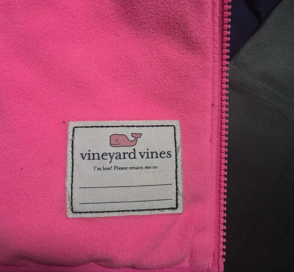 Vineyard Vines Navy Vest with Pink Trim